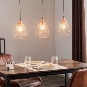 Eglo tarbes lampadario per salotto rame lucido