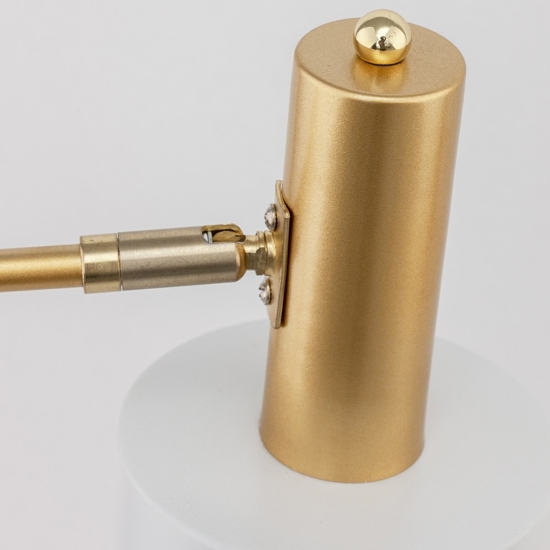 Lampada da tavolo orientabile oro bianco per soggiorno