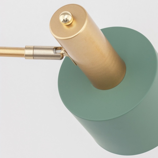 Lampada da tavolino orientabile bianco oro verde