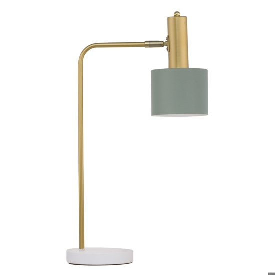 Lampada da tavolino orientabile bianco oro verde