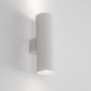 Applique da parete moderna cilindro bianco biemissione