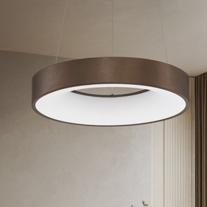 Lampadario anello 38 cm led 30w 3000k marrone dimmerabile moderno
