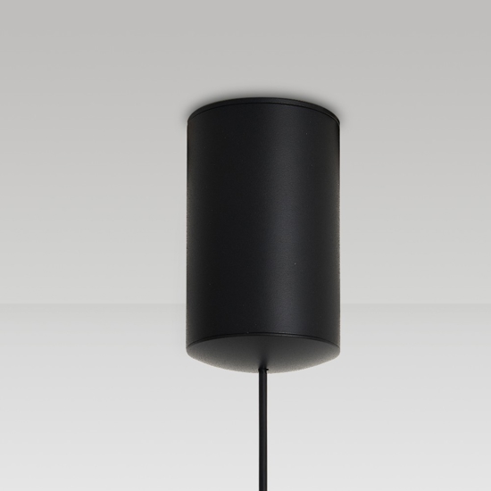 Lampadario cono led dimmerabile nero a sospensione