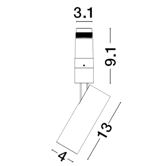 Faretto spoty da incasso led 8w 3000k cri90 nero orientabile
