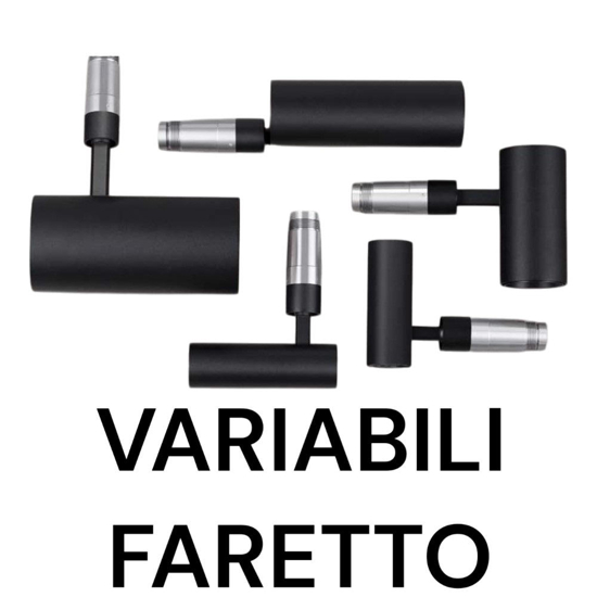 Faretto da incasso a sospensione h40cm nero led 7w 3000k cri90 spoty