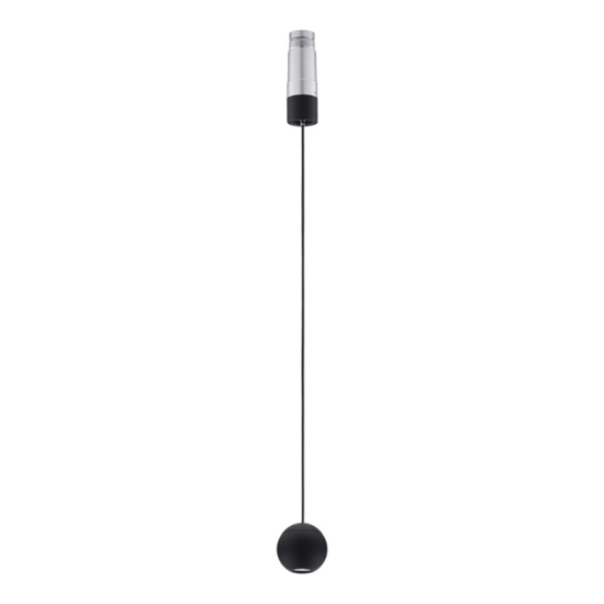 Lampada sospensione spoty led sfera nera da incasso per controsoffitto