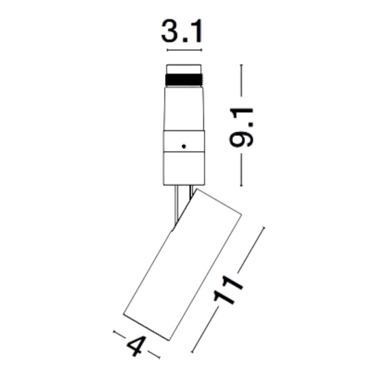 Faretto spoty da incasso bianco led dali 6w 3000k cri90 orientabile
