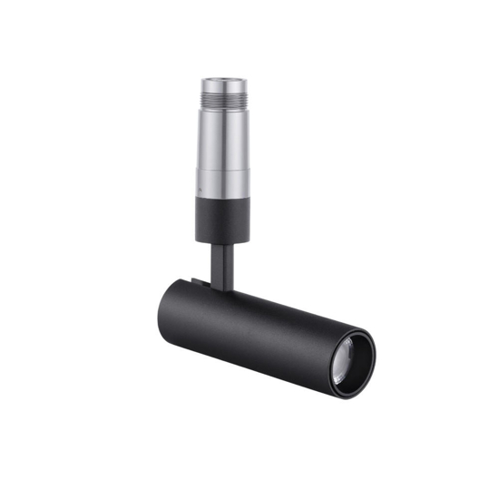 Faretto spoty nero led 8w 3000k dali cri90 da incasso orientabile