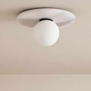 Plafoniera dor di marmo bianco moderna rotonda