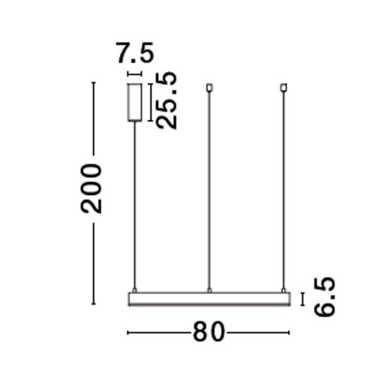 Lampadario anello nero 80cm led 50w 2700k a 6000k dimmerabile