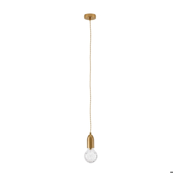 Lampada a sospensione a singola luce oro stile contemporaneo