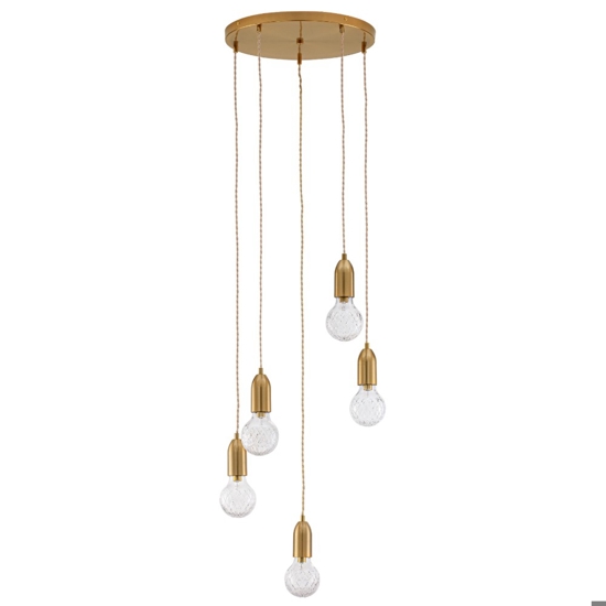 Lampadario moderno per soggiorno luci a cascata oro