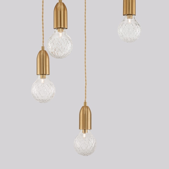 Lampadario moderno per soggiorno luci a cascata oro