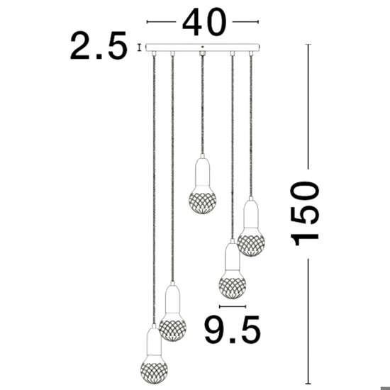 Lampadario moderno per soggiorno luci a cascata oro
