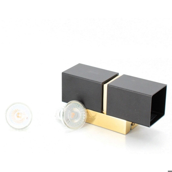 Lampada da parete oro nero quadrata eglo passa