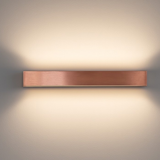 Applique led 41w 2700k bi emissione box w2 linea light rame