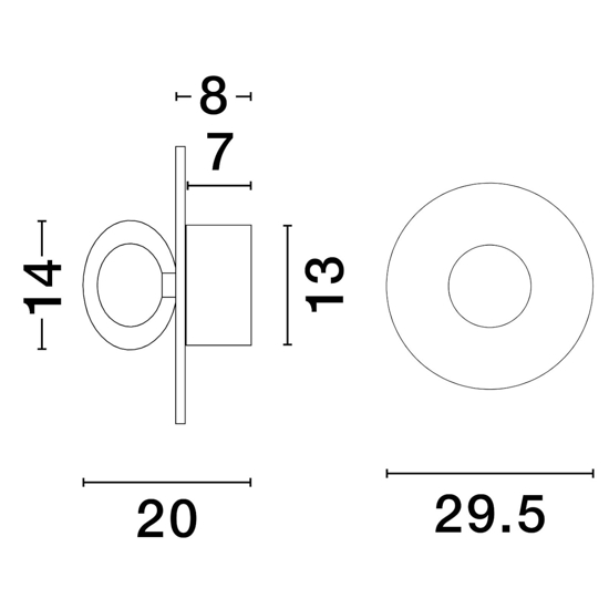 Plafoniera hos rotond per camera da letto beige di cemento sfera in vetro