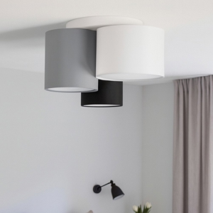 Plafoniera cilindri di tessuto moderna per camera da letto