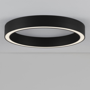 Plafoniera tonda per camera da letto led 3000k dimmerabile nero 60 cm