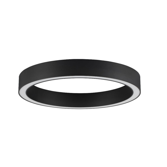 Plafoniera tonda per camera da letto led 3000k dimmerabile nero 60 cm