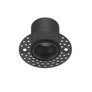 Faretto da incasso a scomparsa led tondo per cartongesso nero 3w 3000k