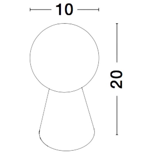 Abat-jour di cemento per comodino camera da letto moderna