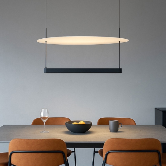Lampadario moderno led 40w 3000k dimmerabile per sala da pranzo