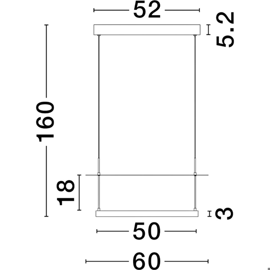 Lampadario moderno led 40w 3000k dimmerabile per sala da pranzo