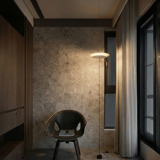 Lampada da terra piantana sospesa led a soffitto moderna bianca