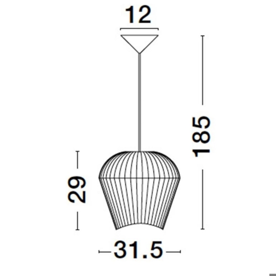 Lampadario da cucina fili tessuto nero 