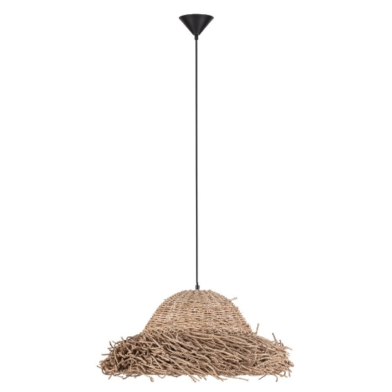 Lampadario in rattan per cucina cupola alga marina