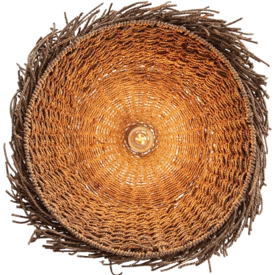 Lampadario in rattan per cucina cupola alga marina
