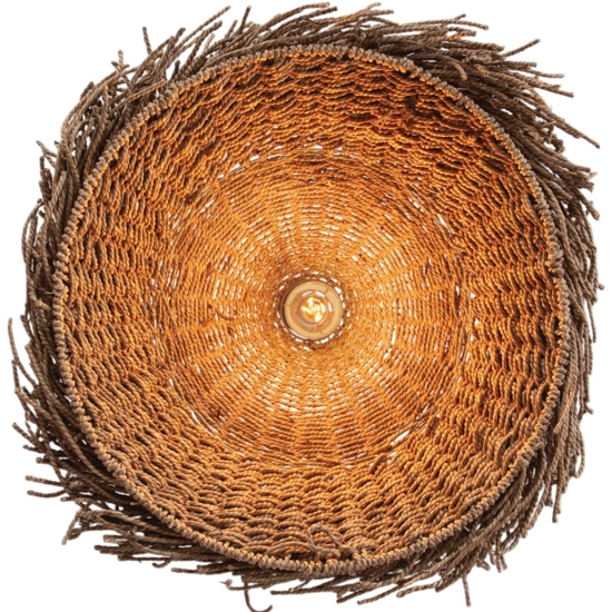 Lampadario in rattan per cucina cupola alga marina