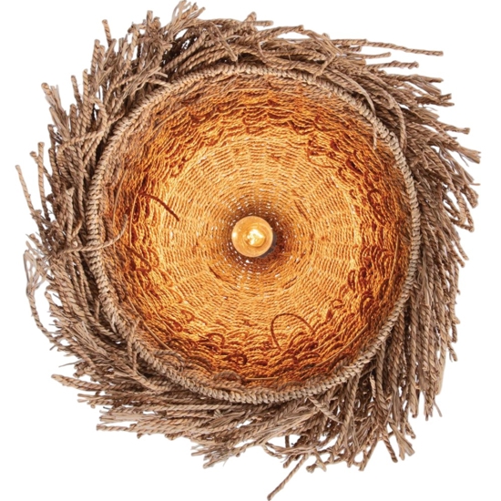Lampadario rattan cupola alga marina