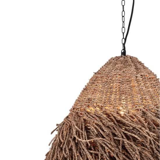 Lampadario rattan cupola alga marina