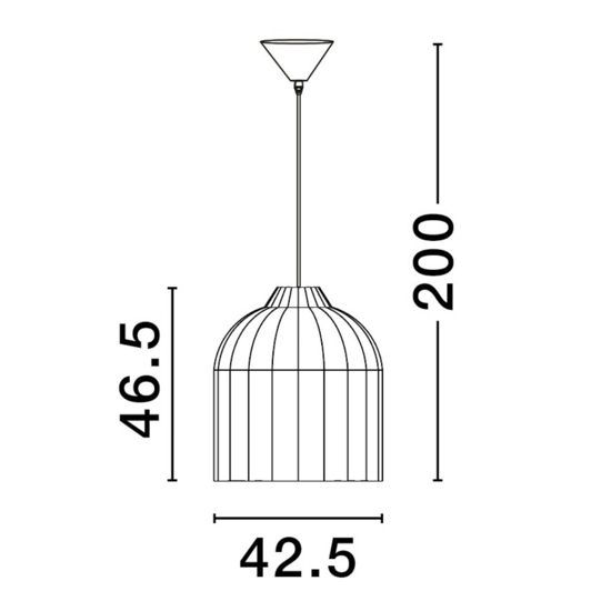 Lampadario da cucina rustica campana di rattan e giacinto legno essiccato
