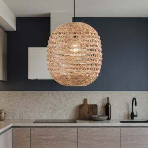 Lampadario da cucina rustica in giacinto