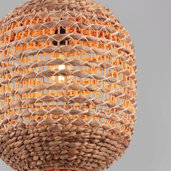 Lampadario da cucina rustica in giacinto