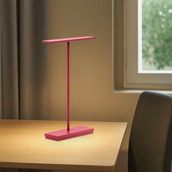 Lampada da scrivania portatile senza fili led rossa dubcolor linea light