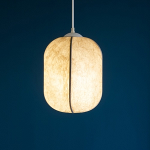 Lampada a sospensione bianco seta di gelso 30cm
