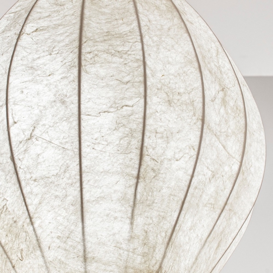 Lampadario a sospensione design seta di gelso naturale bianco sabbia