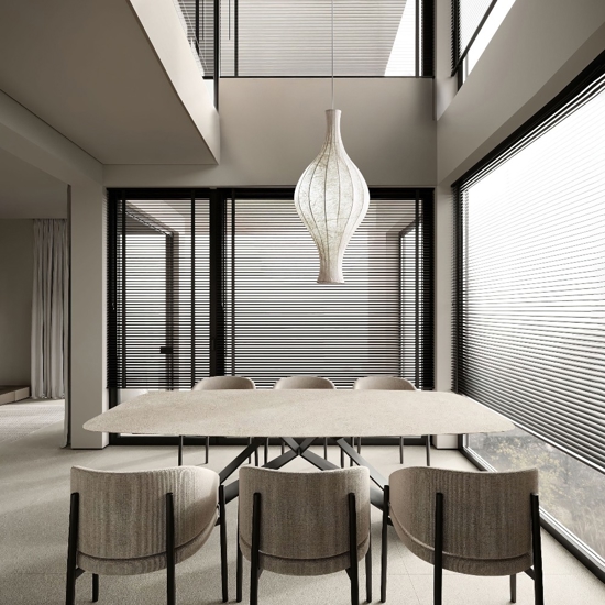 Lampadario a sospensione design seta di gelso naturale bianco sabbia