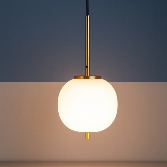 Lampada a sospensione per comodino camera da letto oro