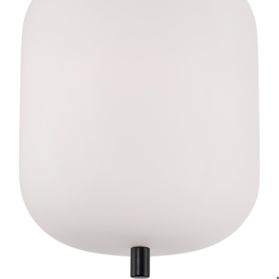 Lampada a sospensione da comodino vetro bianco nera
