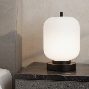 Abat jour lampada camera da letto nera bianca per moderna