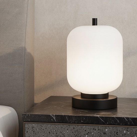Abat jour lampada camera da letto nera bianca per moderna
