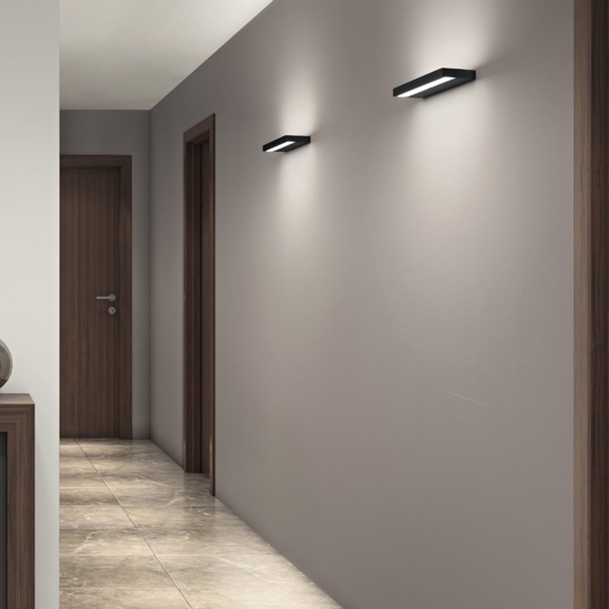Applique isyluce duplex moderna led 40w 3000k-4000k nera
