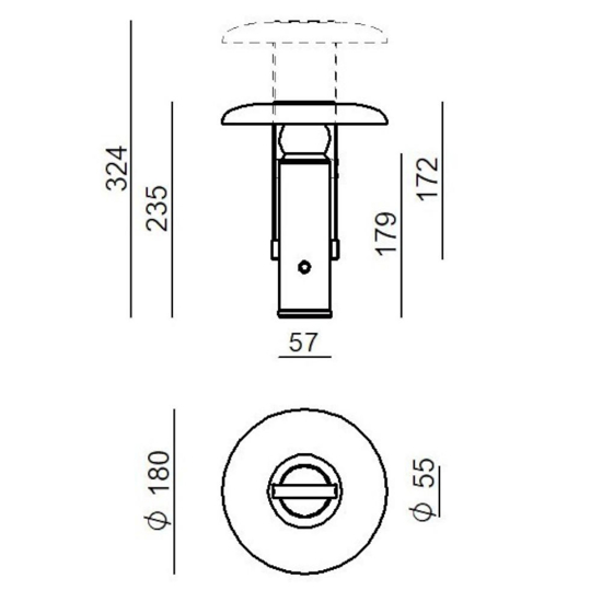 Lampada da tavolo portatile senza fili linea light camping bianca