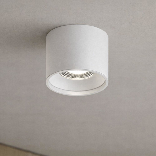 Faretto led cilindro bianco da soffitto 16w 3000k isyluce focus