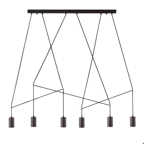 Lampadario moderno nero per tavolo da soggiorno